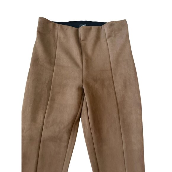 ANN TAYLOR LOFT Brown Faux Suede Leggings Pants Size 6 - Picture 7 of 7